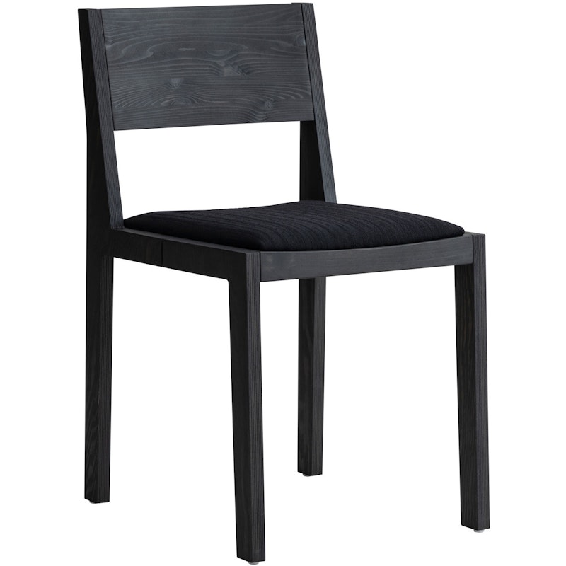 016 Maasto Spisebordsstol Betrukket Sæde, Sort