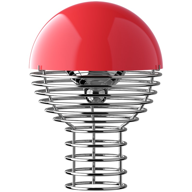 Wire Bordlampe Bærbar Ø18, Rød