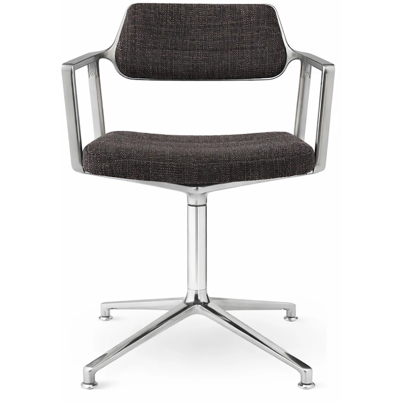 453 Drejestol Med Fødder, Poleret Aluminium / Tide