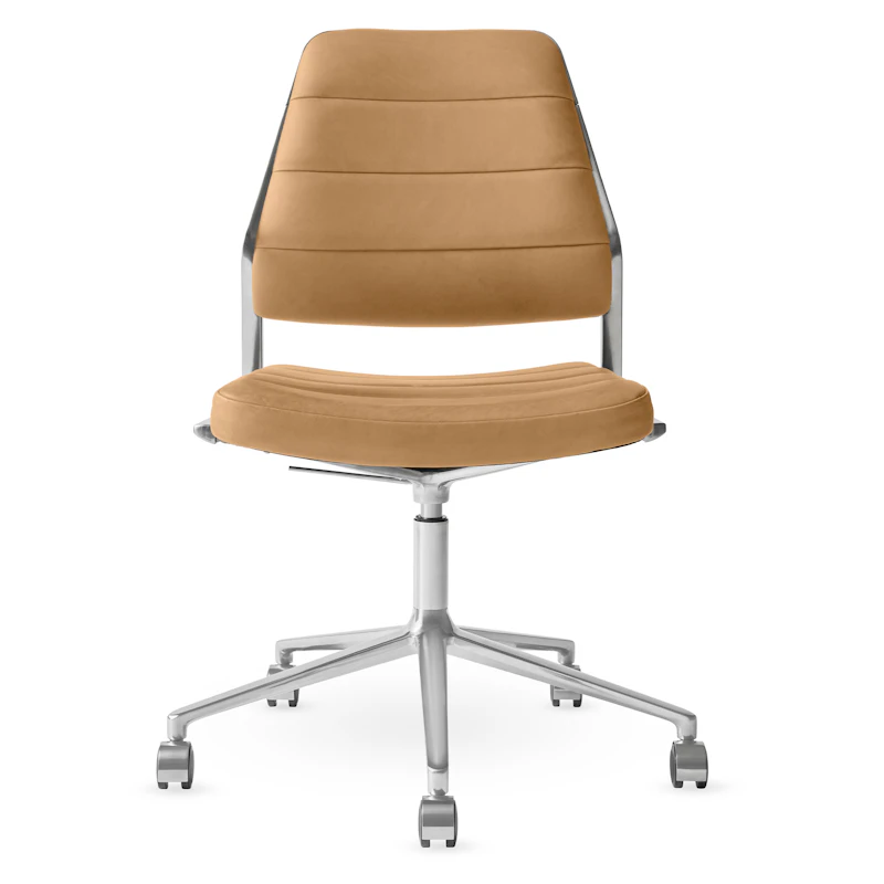 454+ Drejestol Med hjul, Camel Leather