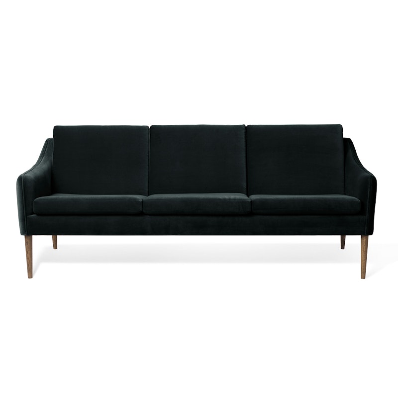 Mr. Olsen 3-Personers Sofa, Dark Petrol / Røget Eg