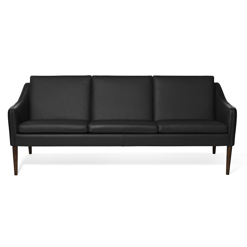 Mr. Olsen 3-Personers Sofa, Sort / Valnødsolieret Eg