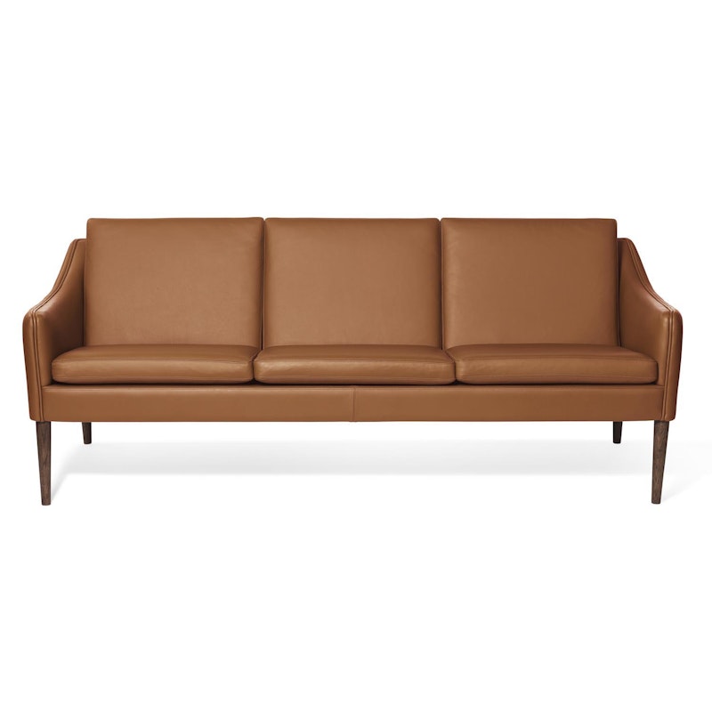 Mr. Olsen 3-Personers Sofa, Cognacfarvet / Røget Eg